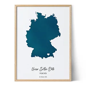Aquarell-Karte - Unser erstes Date
