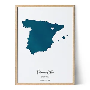 Acuarela Mapa de nuestra primera cita