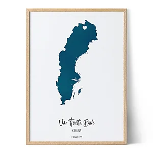 Akvarell Vår första träff Karta