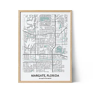 Margate city map poster