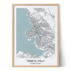 trieste, italy map poster