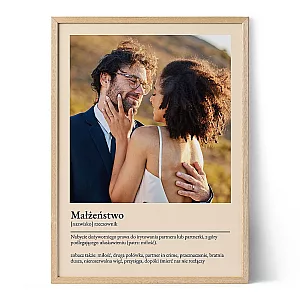 Małżeństwo Plakat z Definicją