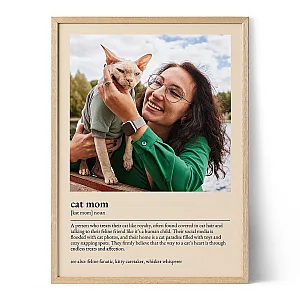 Cat Mom Definition Poster