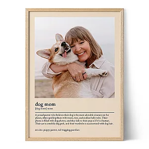 Dog Mom Definition Poster