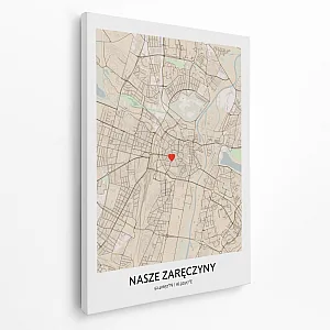 Mapa Naszych Zaręczyn – Obraz na Płótnie
