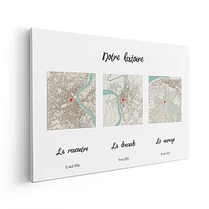 Toile de Carte Rencontre Fiançailles Mariage