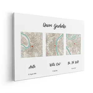 Verliebt Verlobt Verheiratet Leinwandbild