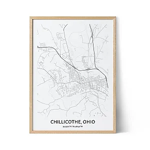 Chillicothe city map poster