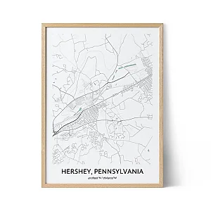 Hershey city map poster