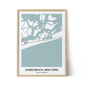 Jones Beach city map poster