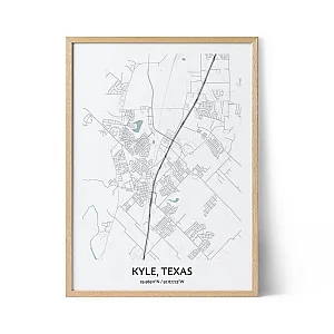 Kyle city map poster