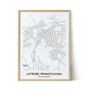 Latrobe city map poster
