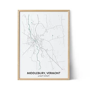 Middlebury city map poster