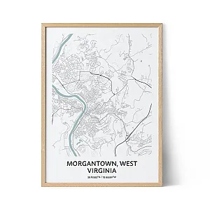 Morgantown city map poster