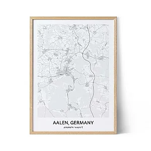 Aalen city map poster