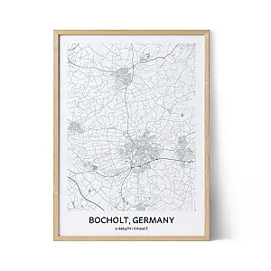 Bocholt city map poster