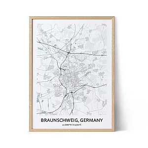 Braunschweig Stadtplan Poster