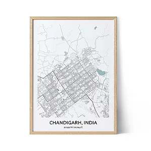 Chandigarh city map poster