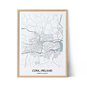 Cork Stadtplan Poster