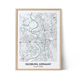 Duisburg Stadtplan Poster