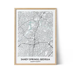 Affiche du plan de la ville de Sandy Springs