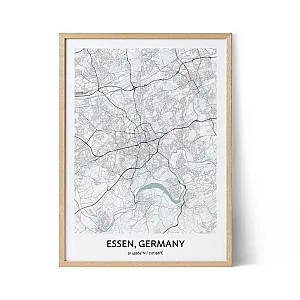 Essen city map poster