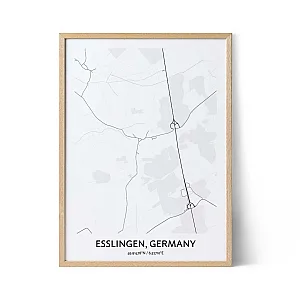 Poster della mappa di Esslingen