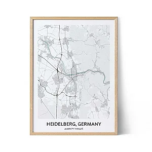 Affiche du plan de la ville de Heidelberg