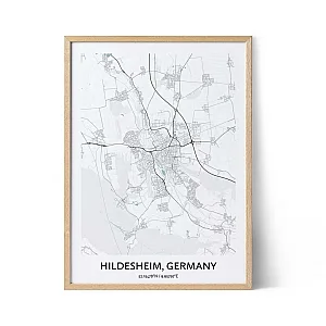 Poster della mappa di Hildesheim