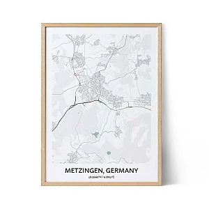 Metzingen city map poster