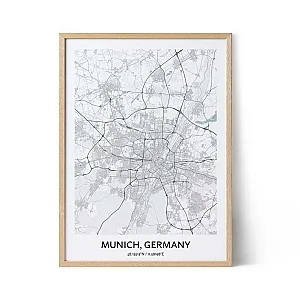 München Stadtplan Poster