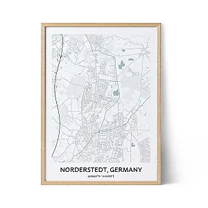 Norderstedt city map poster