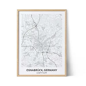 Poster della mappa di Osnabruck