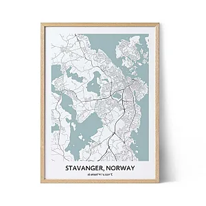 Stavanger city map poster