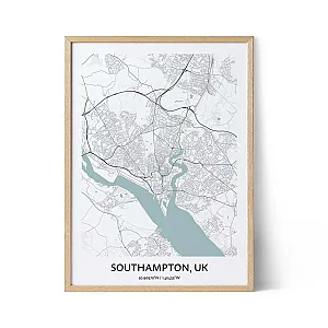 Southampton city map poster
