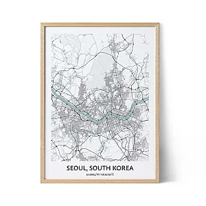 Seoul Stadtplan Poster