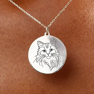 MAIN_IT_Collana con gatto in stile line art
