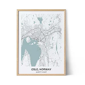 Oslo city map poster