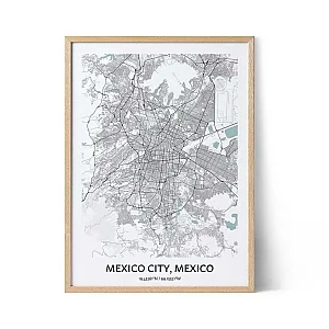 Mexico City city map poster