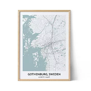 Gothenburg city map poster