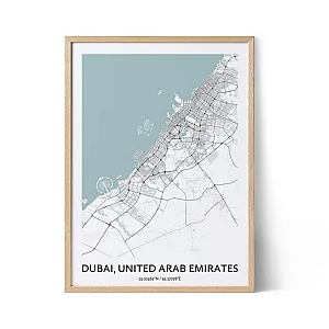 Dubai Stadtplan Poster