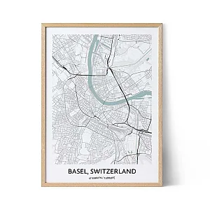 Basel Stadtplan Poster