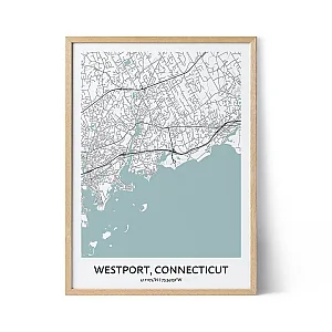 Westport city map poster