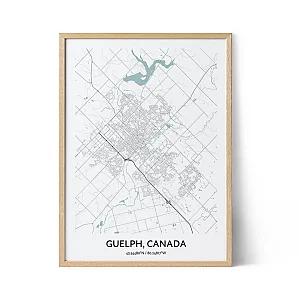 Guelph stadsplattegrond poster