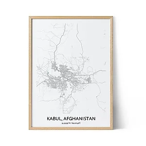 Poster con la mappa di Kabul