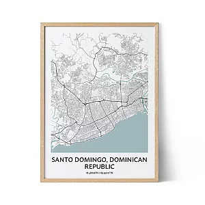 Santo Domingo city map poster