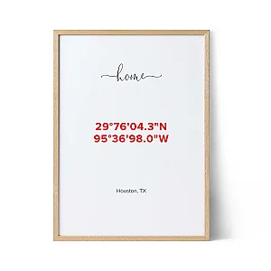 home coordinates sign