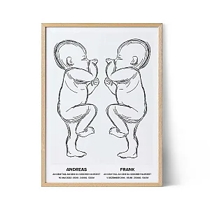 Geburtsposter für Zwillinge — personalisiertes Sternzeichen-Poster - Schweiz
