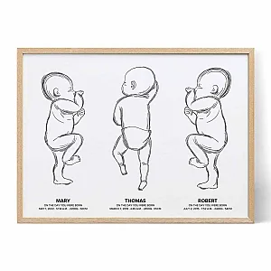 Babyskiss Trio — personlig bebis- och familjepresent