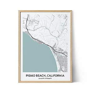 Pismo Beach city map poster